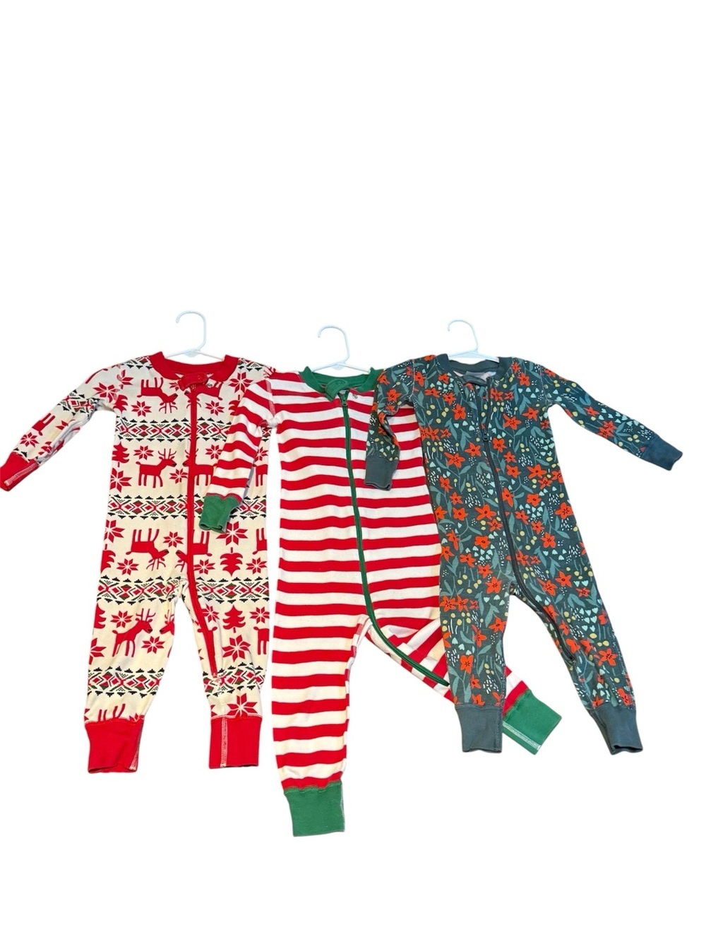 Hanna Andersson Holiday Onesie Cotton Pajama Bundle 18-24m + 2t